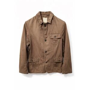 Billy Reid Khaki Brown Tailored Military-Style Field Jacket - Small